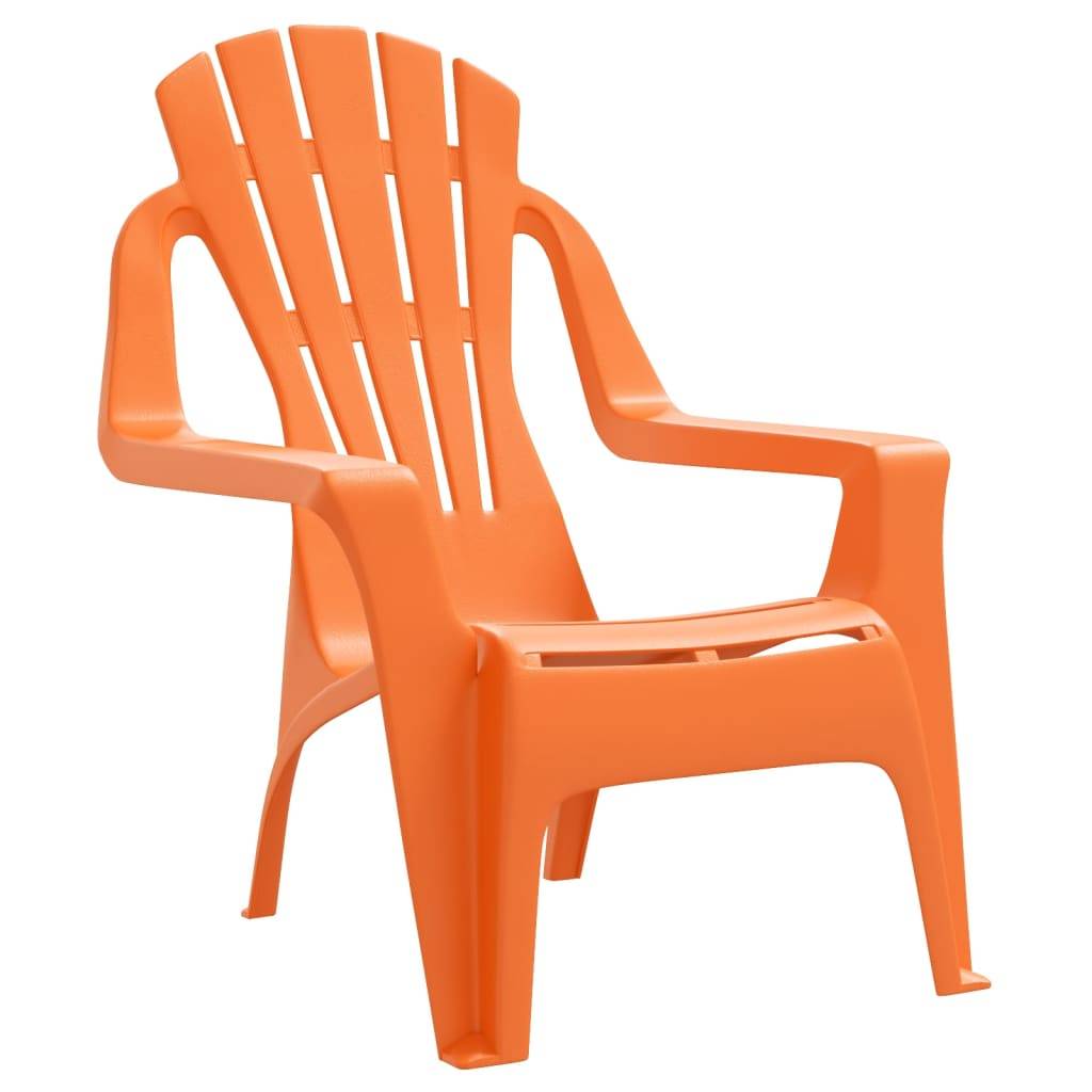 Lot de 2 Chaises de jardin pour enfants - Chaises d'extérieur - Fauteuils de jardin orange 37x34x44 cm PP - Image 3