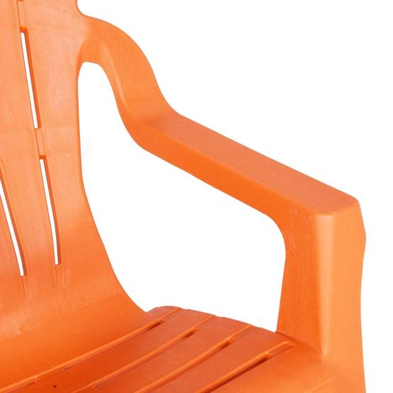Lot de 2 Chaises de jardin pour enfants - Chaises d'extérieur - Fauteuils de jardin orange 37x34x44 cm PP - Image 7