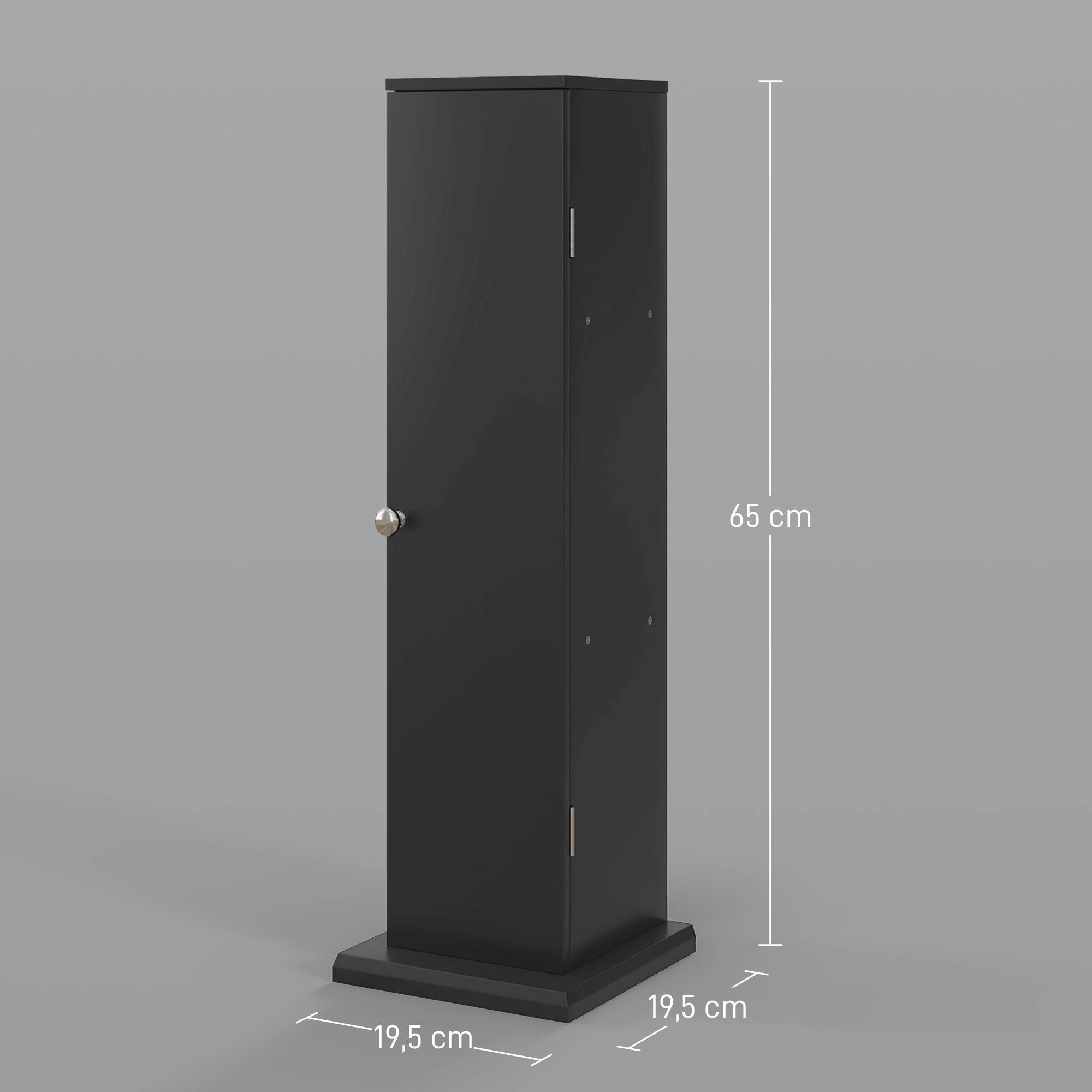 Porte papier toilette 3 niveaux avec distributeur intégré, meuble WC rangement compact salle de bain moderne noir - Image 5