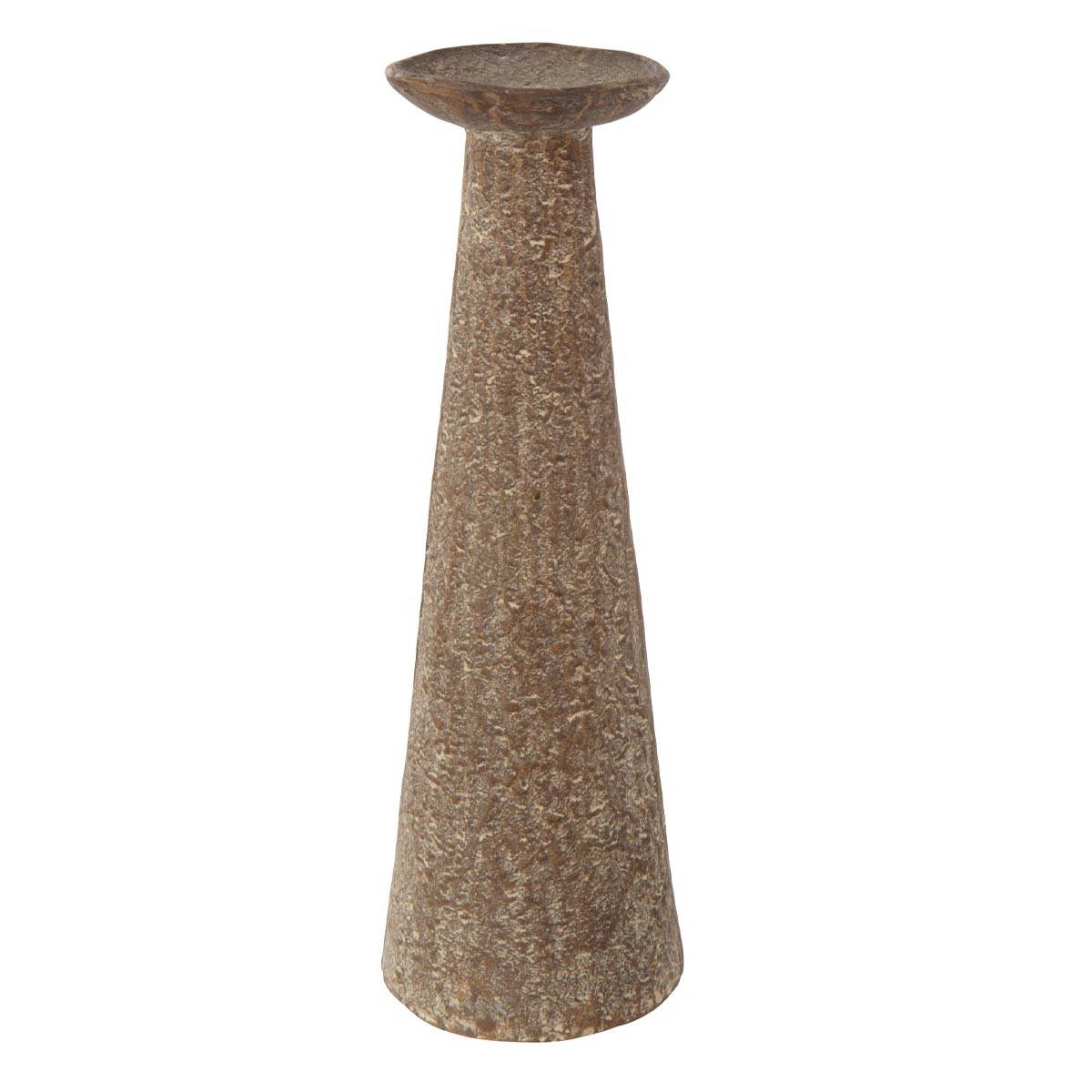 J-Line - Bougeoir Déco en Métal "Darrel" 36cm Marron - Image 1