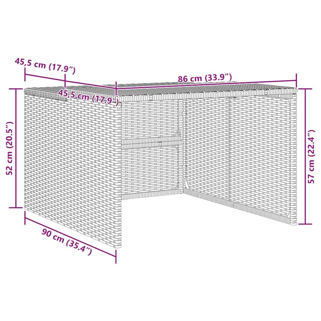Vidaxl - Garage pour robot tondeuse marron 86x90x52/57 cm résine tressée vidaXL 365405 - Image 3