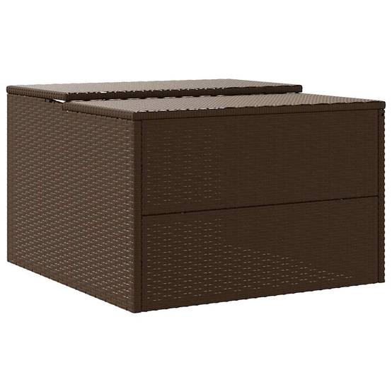 Vidaxl - Garage pour robot tondeuse marron 86x90x52/57 cm résine tressée vidaXL 365405 - Image 7
