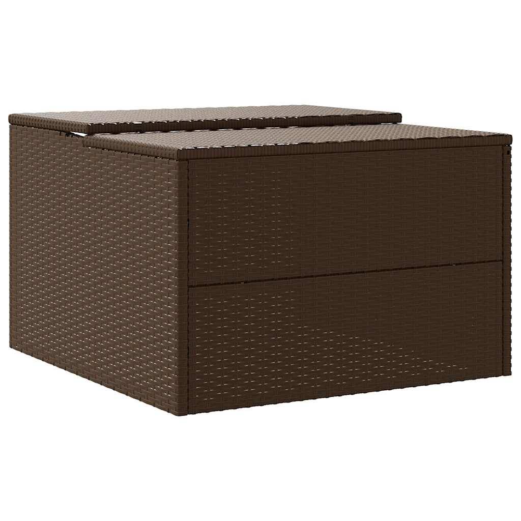 Vidaxl - Garage pour robot tondeuse marron 86x90x52/57 cm résine tressée vidaXL 365405 - Image 7