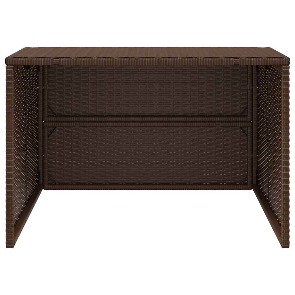 Vidaxl - Garage pour robot tondeuse marron 86x90x52/57 cm résine tressée vidaXL 365405 - Image 9