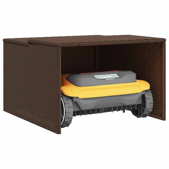 Vidaxl - Garage pour robot tondeuse marron 86x90x52/57 cm résine tressée vidaXL 365405 - Image 10