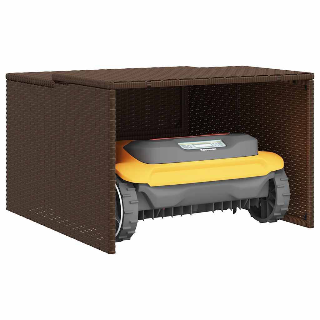 Vidaxl - Garage pour robot tondeuse marron 86x90x52/57 cm résine tressée vidaXL 365405 - Image 6
