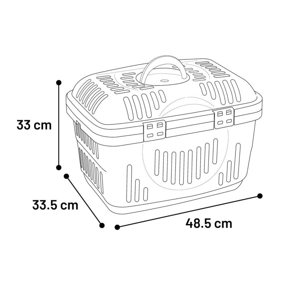 Flamingo - Cage de transport Darva taupe 48.5 x 33.5 x 33 cm animaux max 8 kg - Image 3