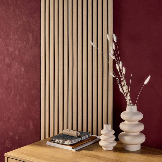 Set de 2 panneaux muraux acoustiques décoratifs en feutrine et MDF chêne 60x120cm - Kyoto | sweeek - Image 3