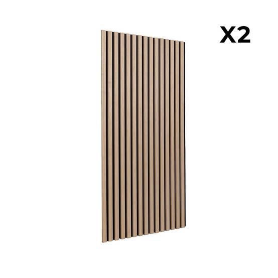 Set de 2 panneaux muraux acoustiques décoratifs en feutrine et MDF chêne 60x120cm - Kyoto | sweeek - Image 5