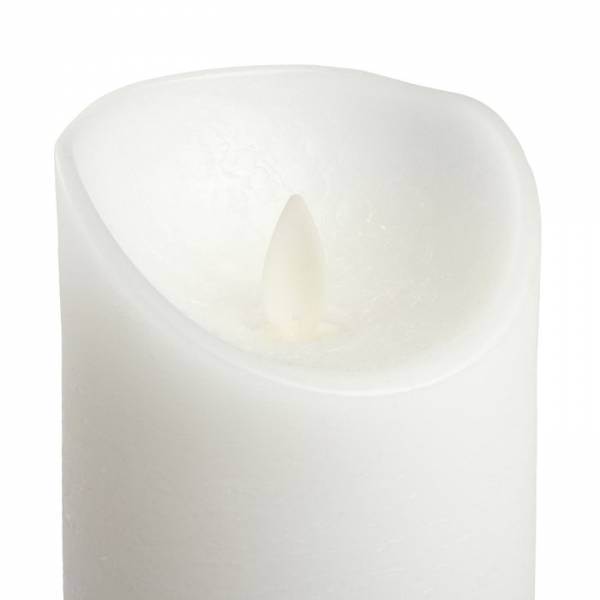 Lotti - Bougie LED à piles cire véritable Blanche Flamme vacillante H10cm Timer Blanc chaud Lotti - Image 8