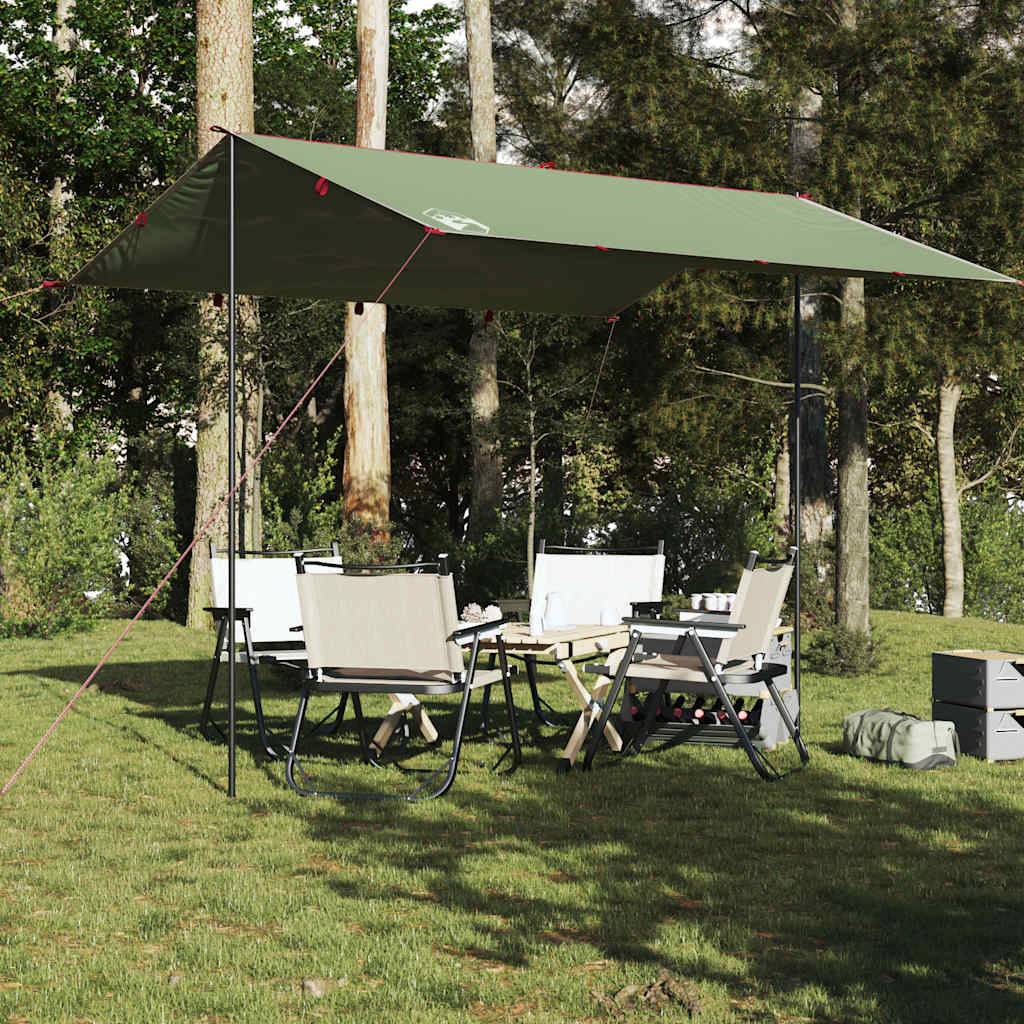 Tarp de Survie Tissu Oxford Ultra-Résistant Imperméable Abri pour Bushcraft Vert 360x294 cm – ComfortXL Outdoor Living - Image 3