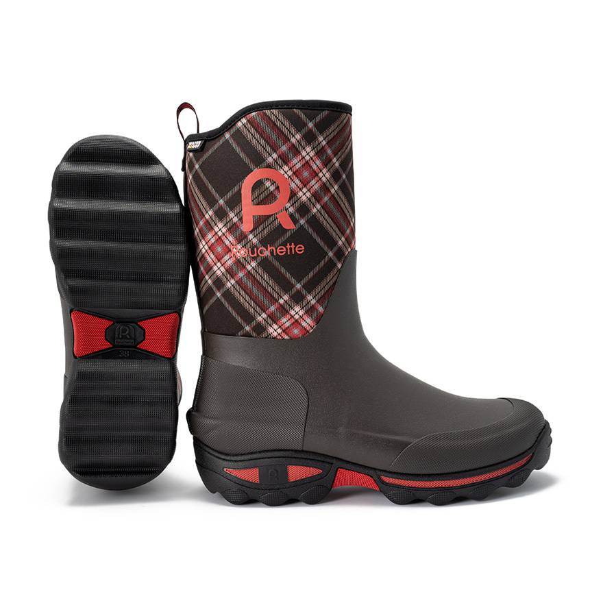 Rouchette - Demi botte CLEAN GARDEN PLAID Rouge - Image 2