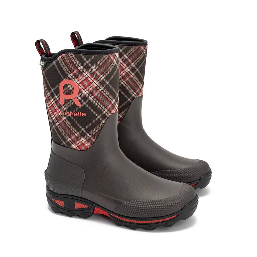 Rouchette - Demi botte CLEAN GARDEN PLAID Rouge - Image 3