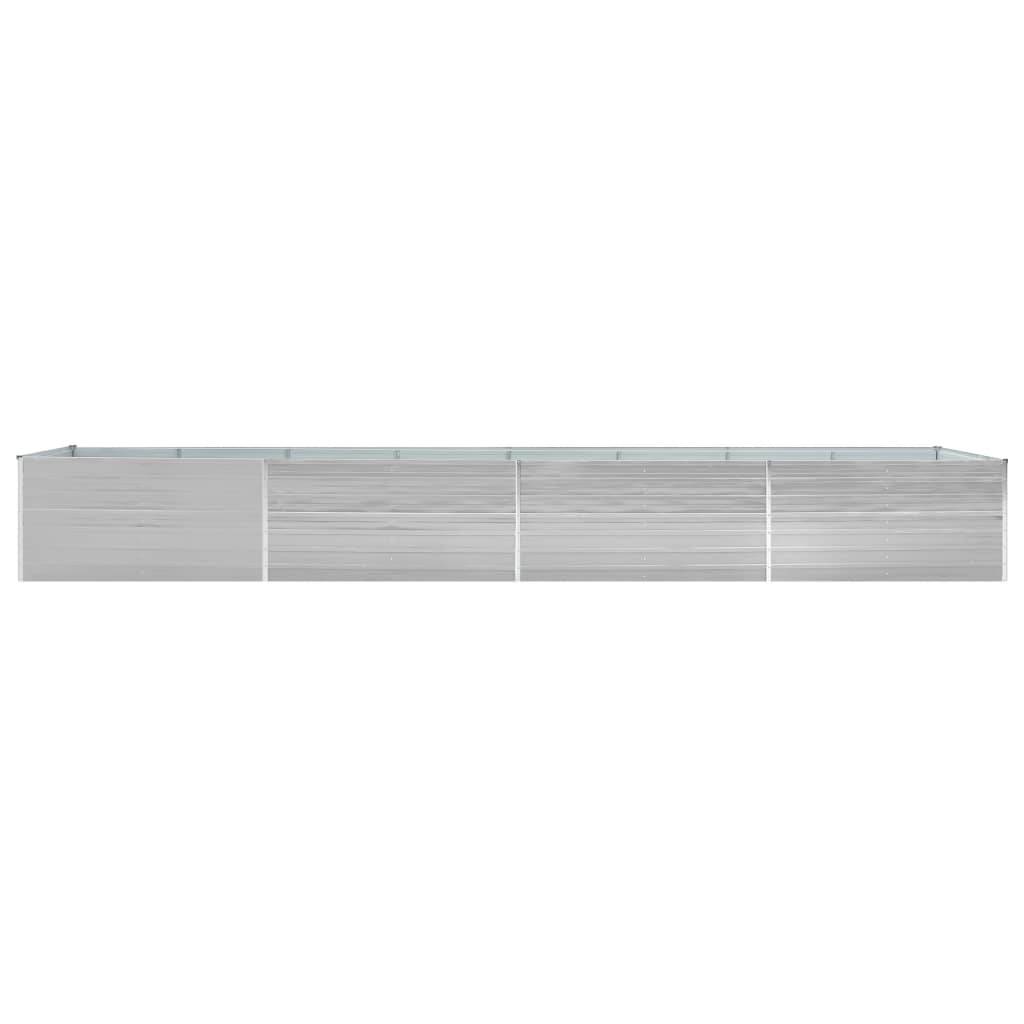 Helloshop26 - Jardinière lit surélevé plantes fleurs jardin acier galvanisé 600 x 80 x 77 cm gris - Image 2