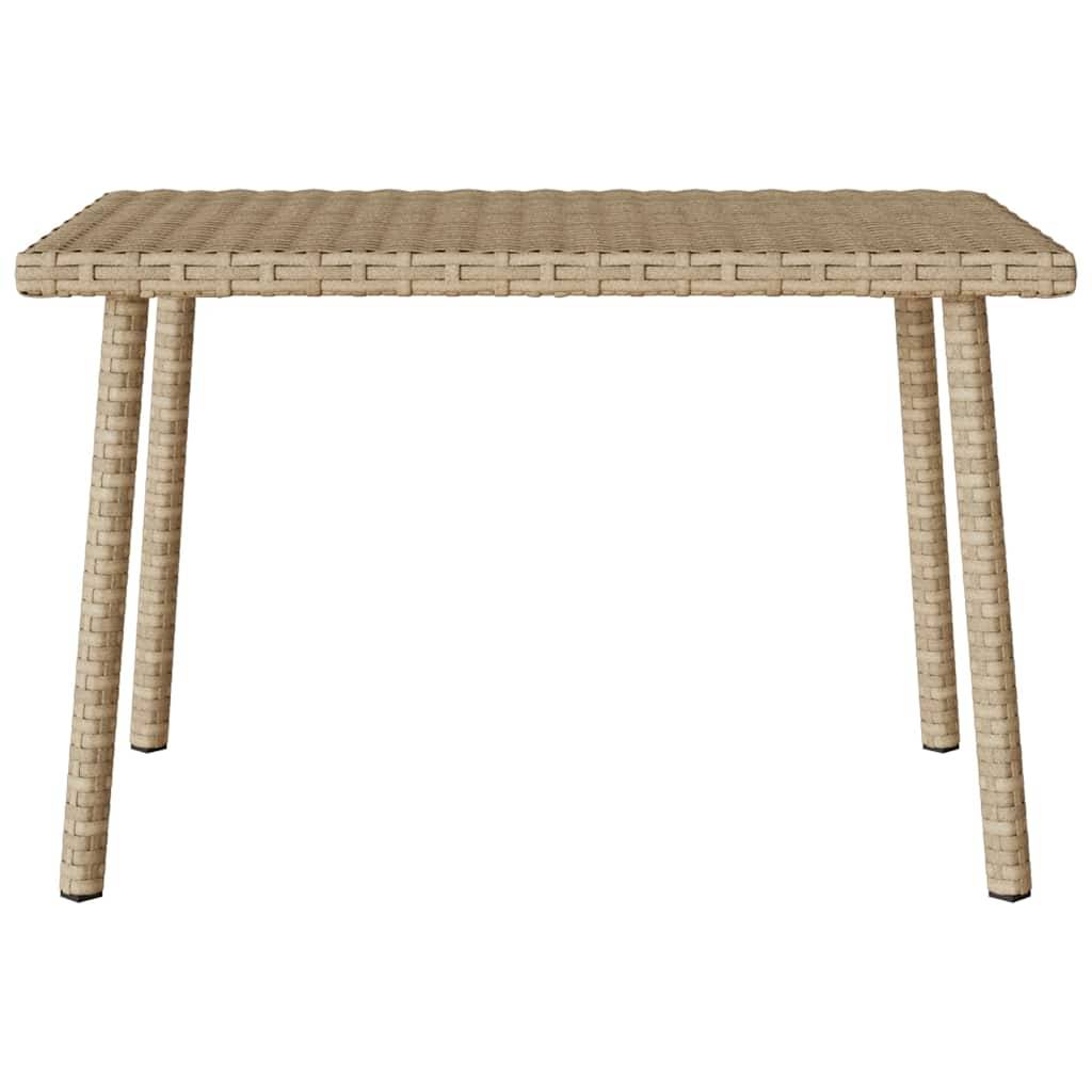 PANGIVO - Table basse de jardin rectangulaire beige résine tressée 60 x 40 x 37 cm - PANGIVO - Image 4