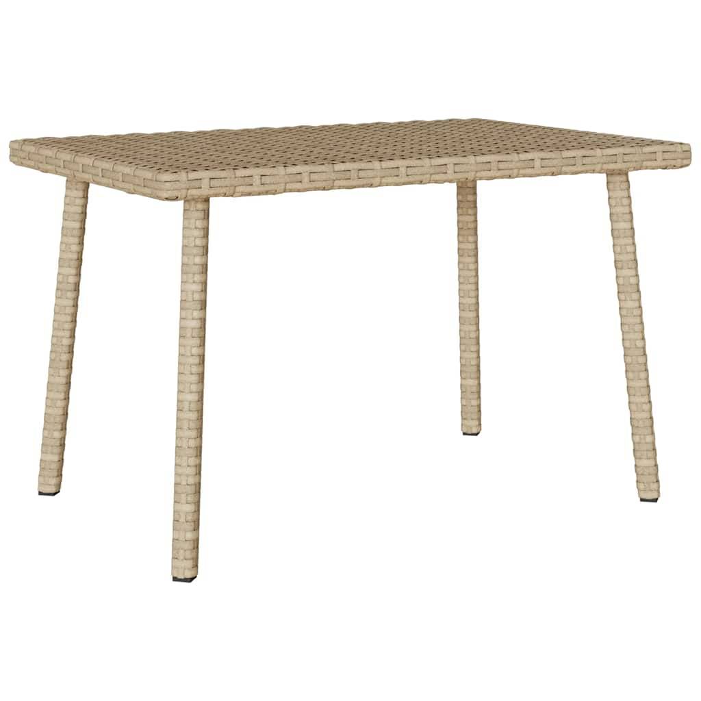 PANGIVO - Table basse de jardin rectangulaire beige résine tressée 60 x 40 x 37 cm - PANGIVO - Image 2