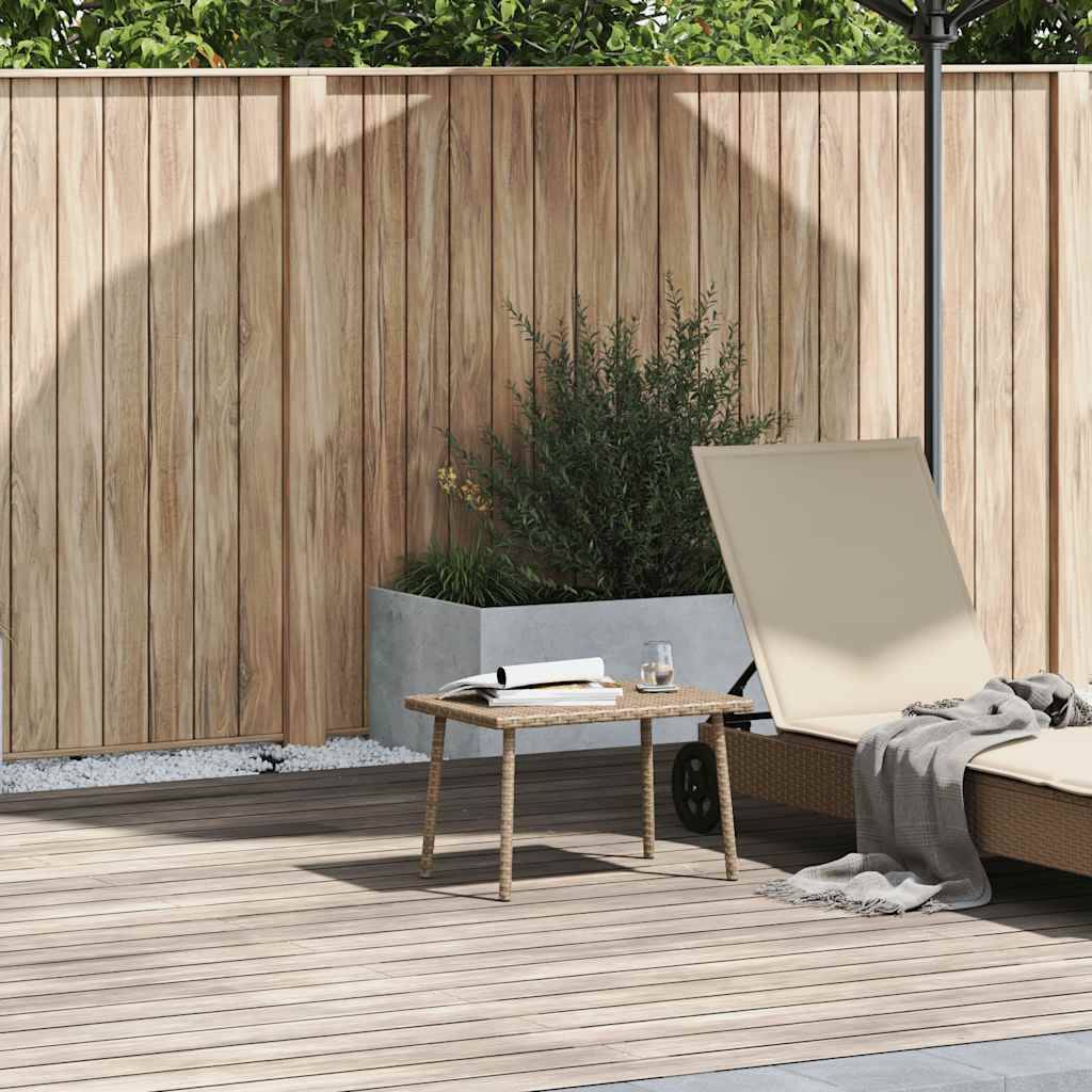 PANGIVO - Table basse de jardin rectangulaire beige résine tressée 60 x 40 x 37 cm - PANGIVO - Image 1