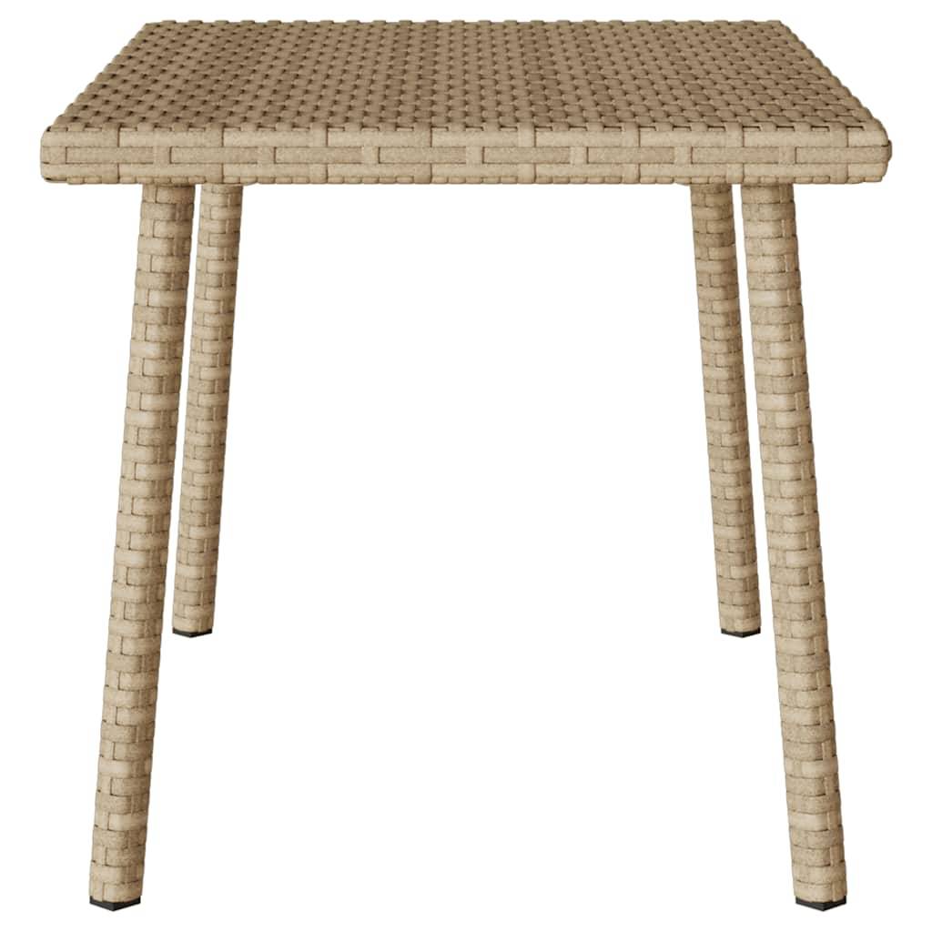 PANGIVO - Table basse de jardin rectangulaire beige résine tressée 60 x 40 x 37 cm - PANGIVO - Image 5