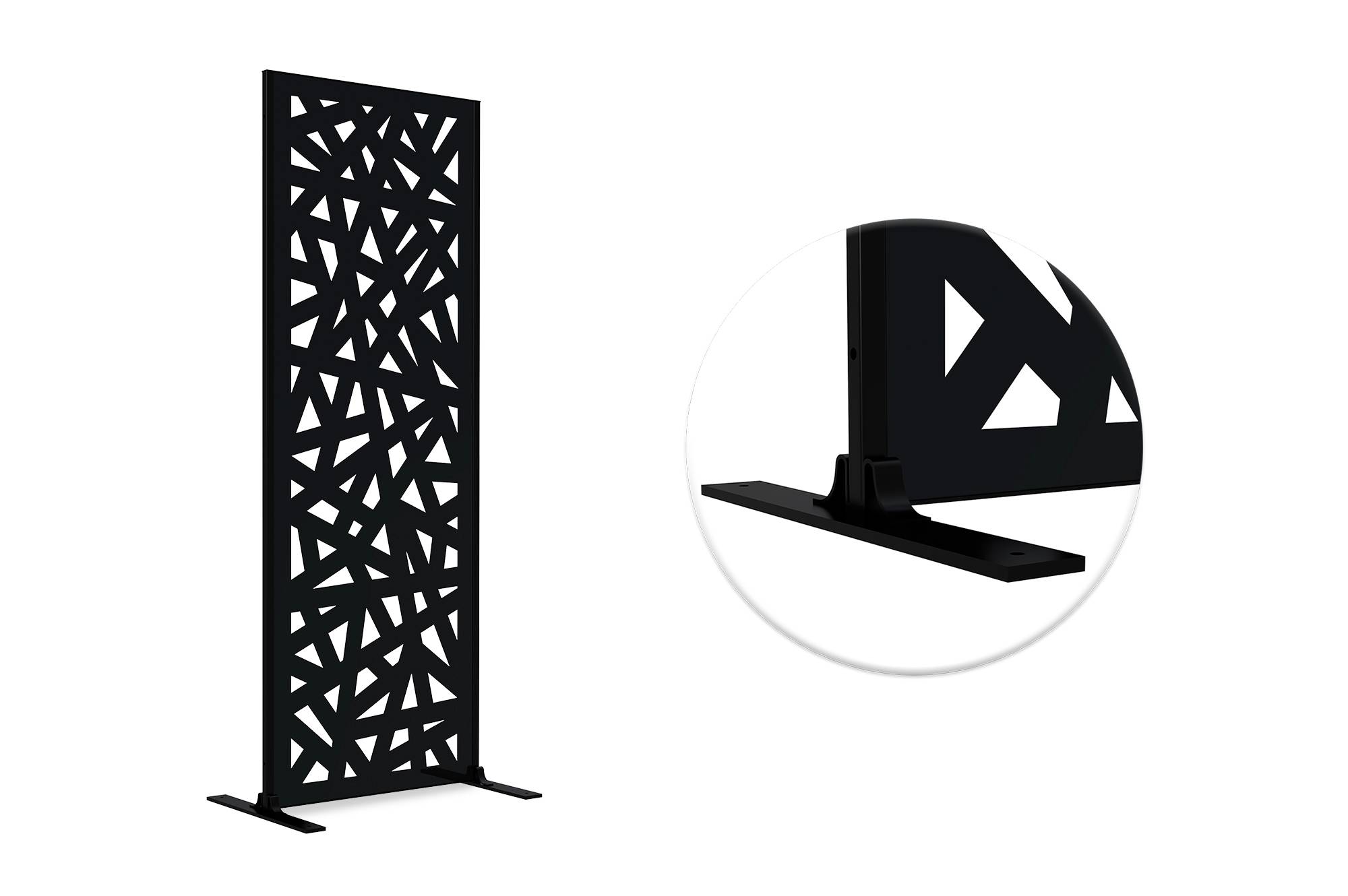 Casanoov Lot de 3 panneaux décoratifs RUIVO noir H.160 cm motif intégral - Image 4