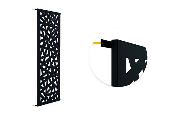Casanoov Lot de 3 panneaux décoratifs RUIVO noir H.160 cm motif intégral - Image 6