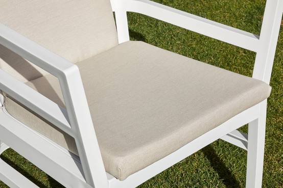 Set 2+1+1 armchairs-sofa-table indoor, outdoor white CLICK-CLACK Resol - Image 4