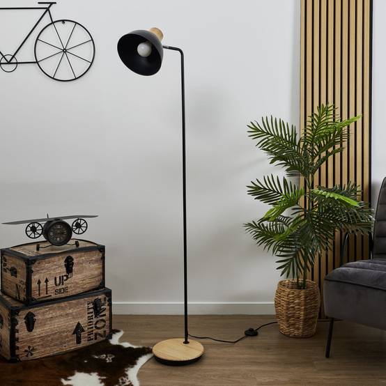 The Home Deco Factory - Lampadaire Industriel "Jarred" 145cm Noir - Image 7