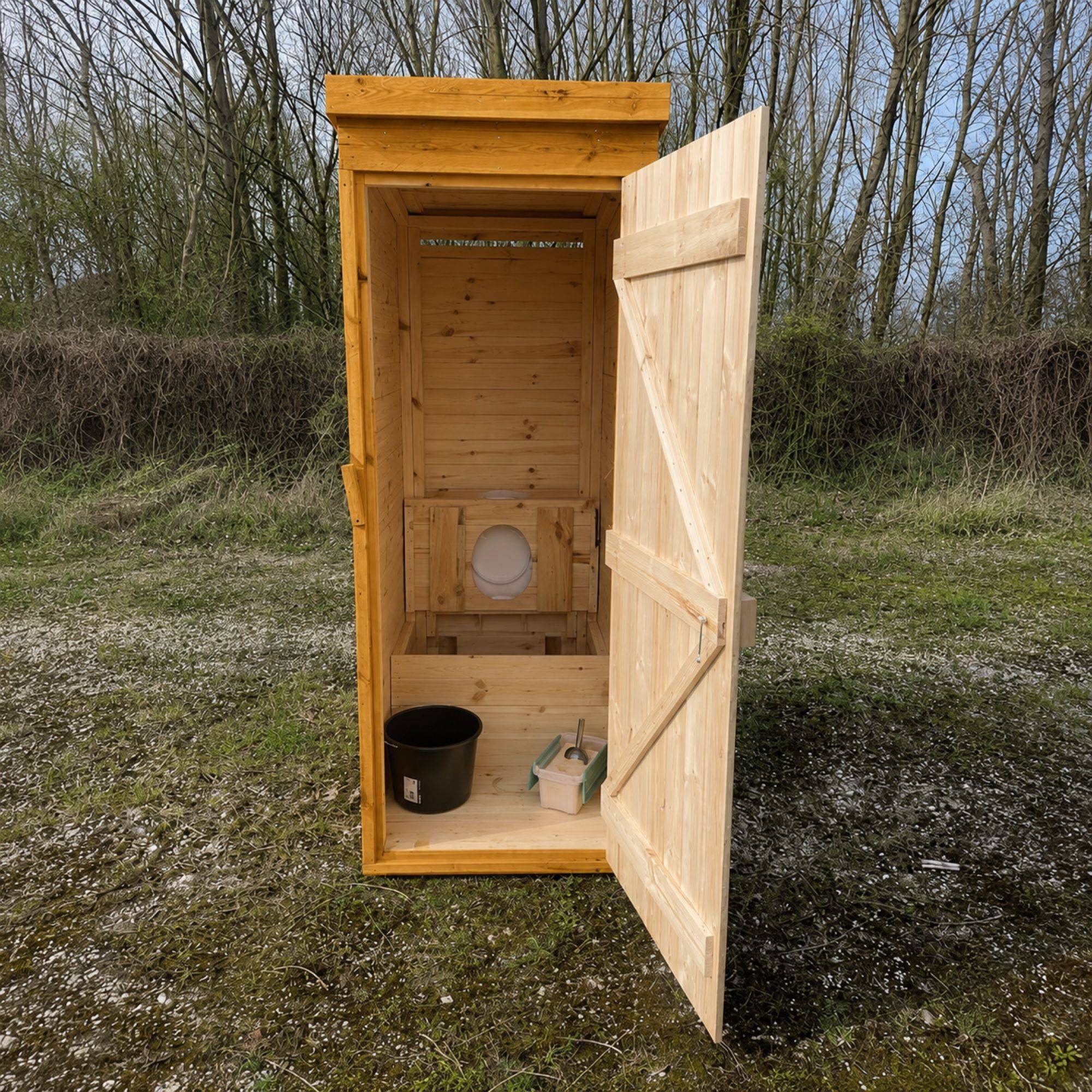 Toilette sèche d'extérieur Suzanne Lasure Chêne Clair - Image 1