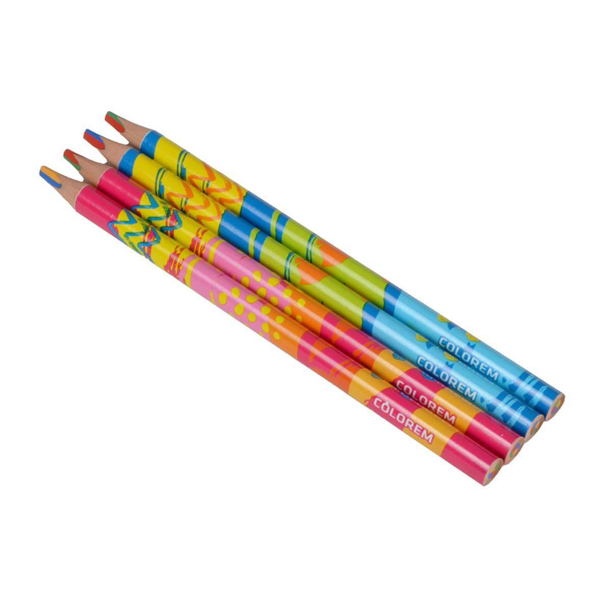 Paris Prix - Lot de 4 Crayons de Couleurs "Arc-en-Ciel" Multicolore - Image 1