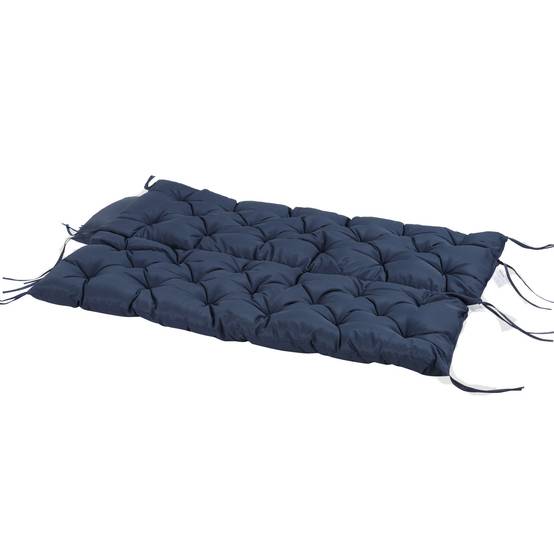 Coussin de banc 3 places en polyester bleu, 150 x 98 x 8 cm - PANGIVO - Image 7