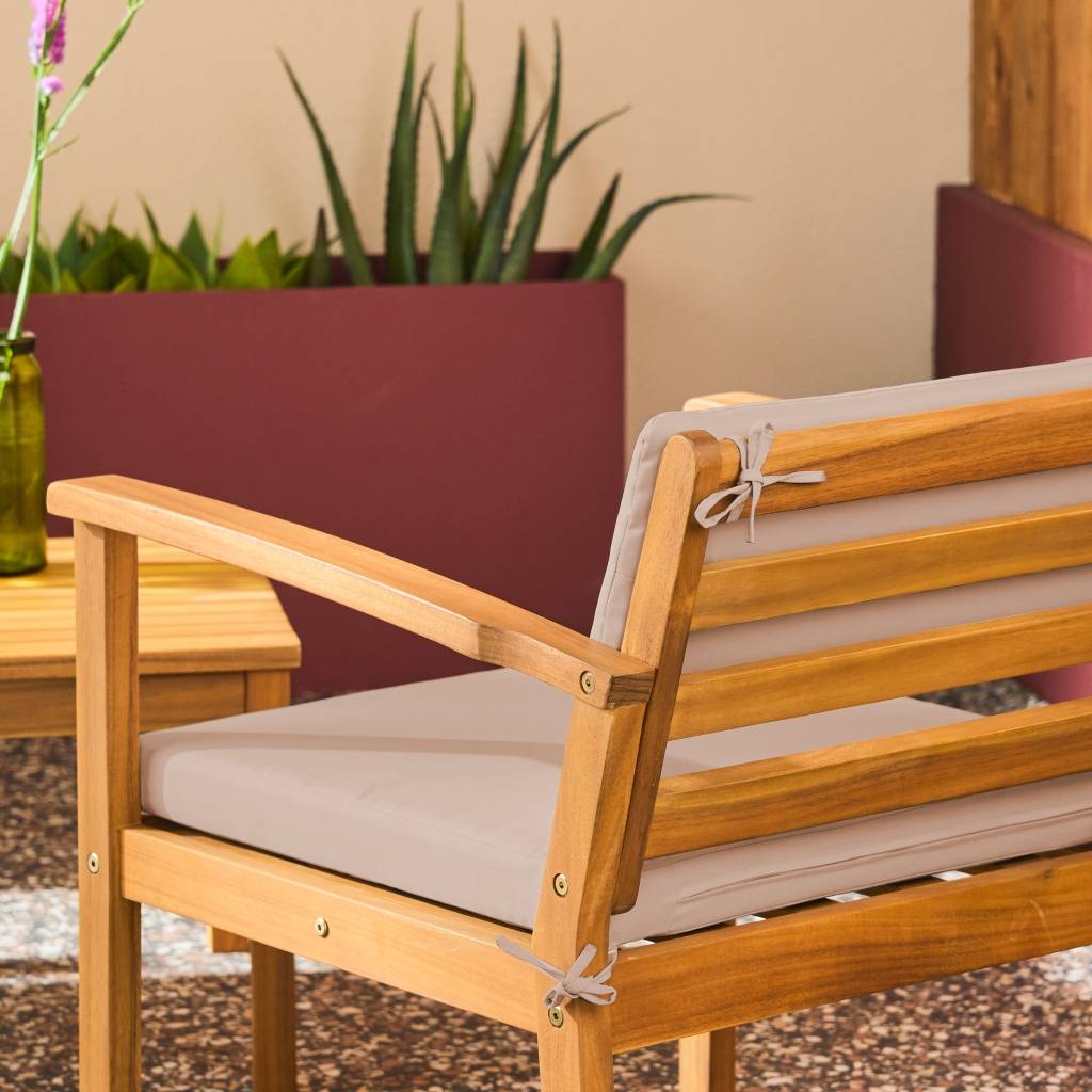 sweeek - Salon de jardin bois d'acacia 4 places marron - Komoda | sweeek - Image 1