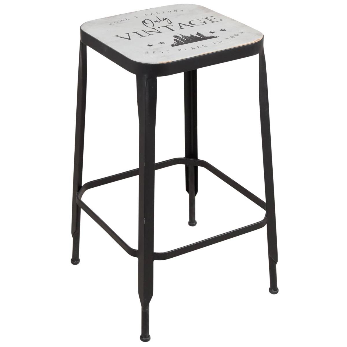 Aubry Gaspard - Tabouret de bar métal Factory - Image 1