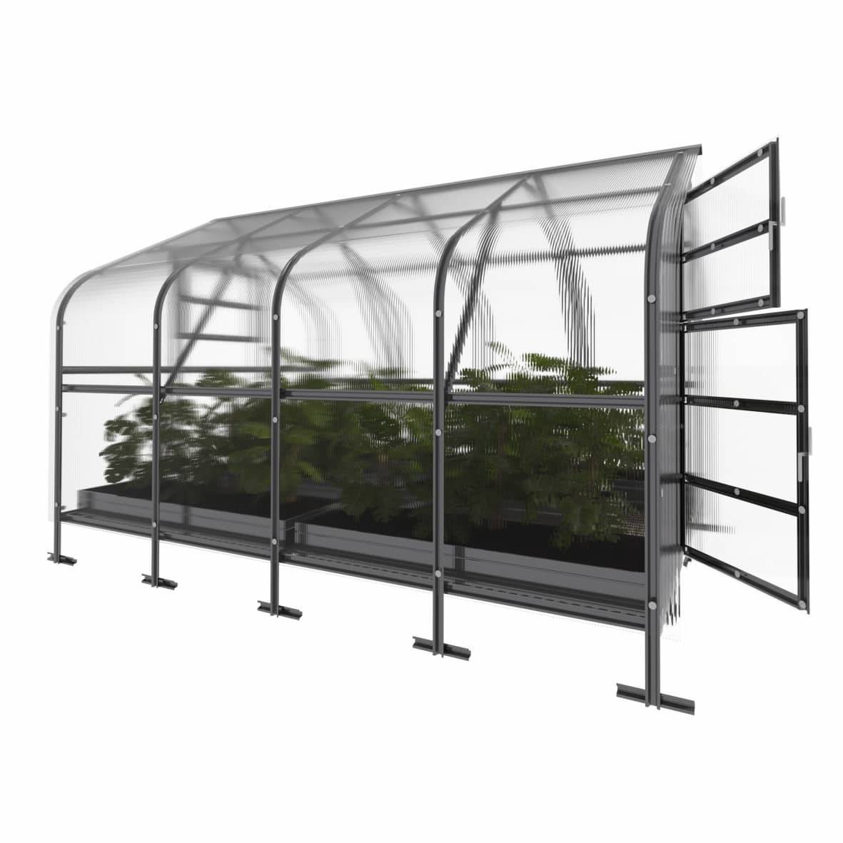 Serre KLASIKA*DROP 10m2, 2,5m x 4m, 6 mm avec revêtement en polycarbonate - Image 3