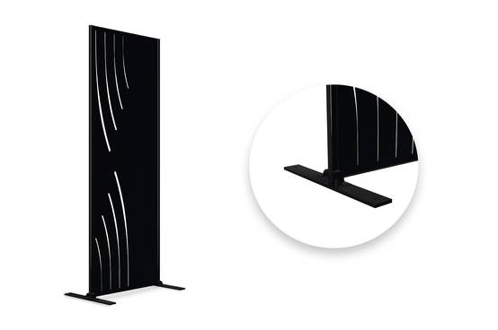 CASANOOV - Casanoov Lot de 2 panneaux décoratifs VELETA Noir H.160 cm motifs côté gauche - Image 3