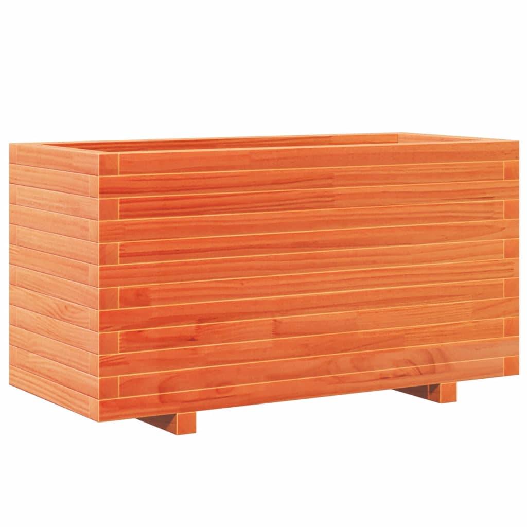 Vidaxl - Jardinière-Pot de fleur-Bac à fleurs cire marron 90x40x49,5 cm bois de pin massif 317769 - Image 5