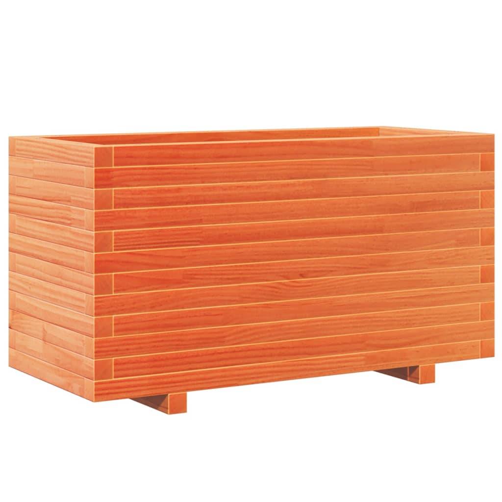 Vidaxl - Jardinière-Pot de fleur-Bac à fleurs cire marron 90x40x49,5 cm bois de pin massif 317769 - Image 2