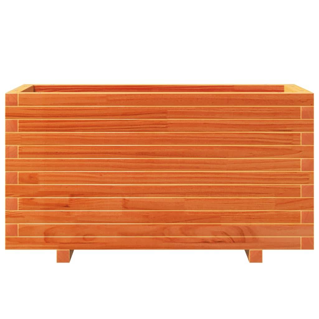 Vidaxl - Jardinière-Pot de fleur-Bac à fleurs cire marron 90x40x49,5 cm bois de pin massif 317769 - Image 4