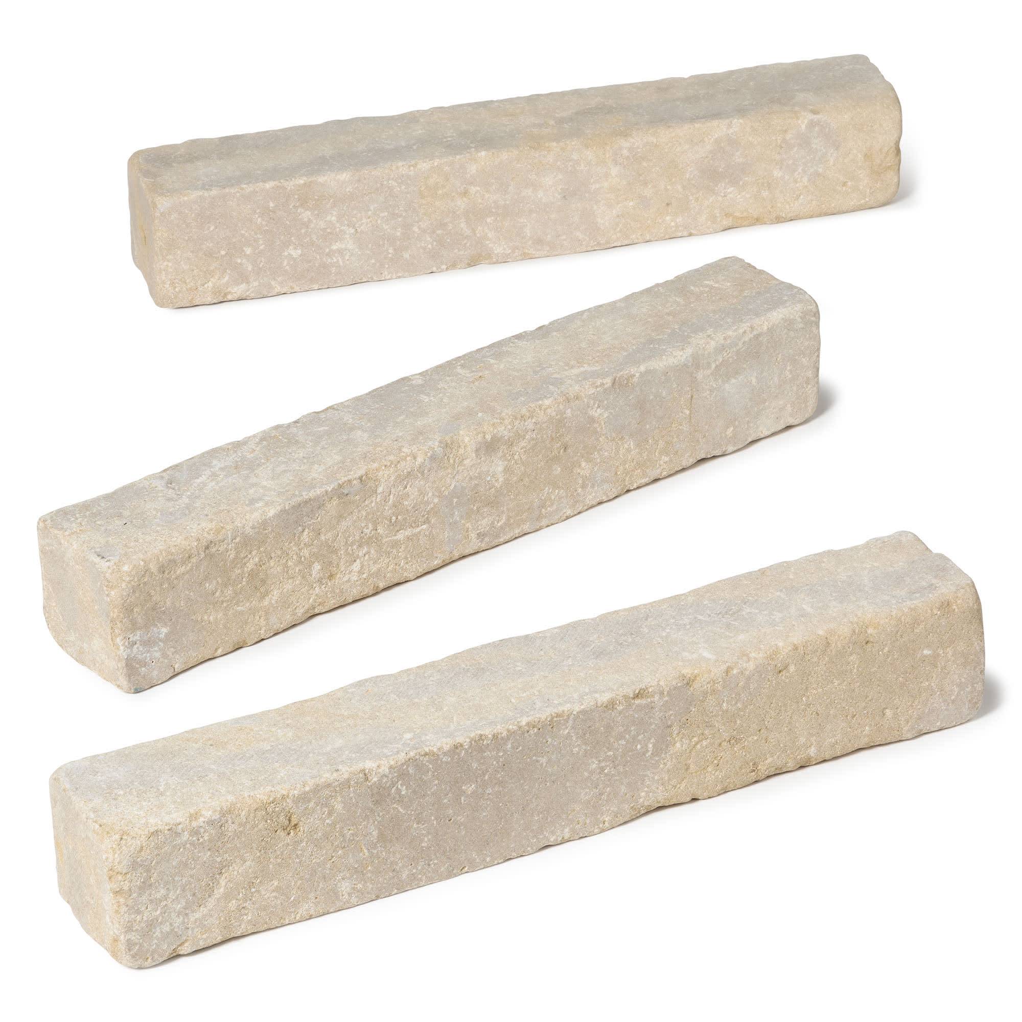 RO'MA Nature - Bordure de jardin Pierre de l'Atlas Beige 50x8x8 cm (lot de 20 bordures soit 10 mètres) - RO'MA NATURE - Image 3