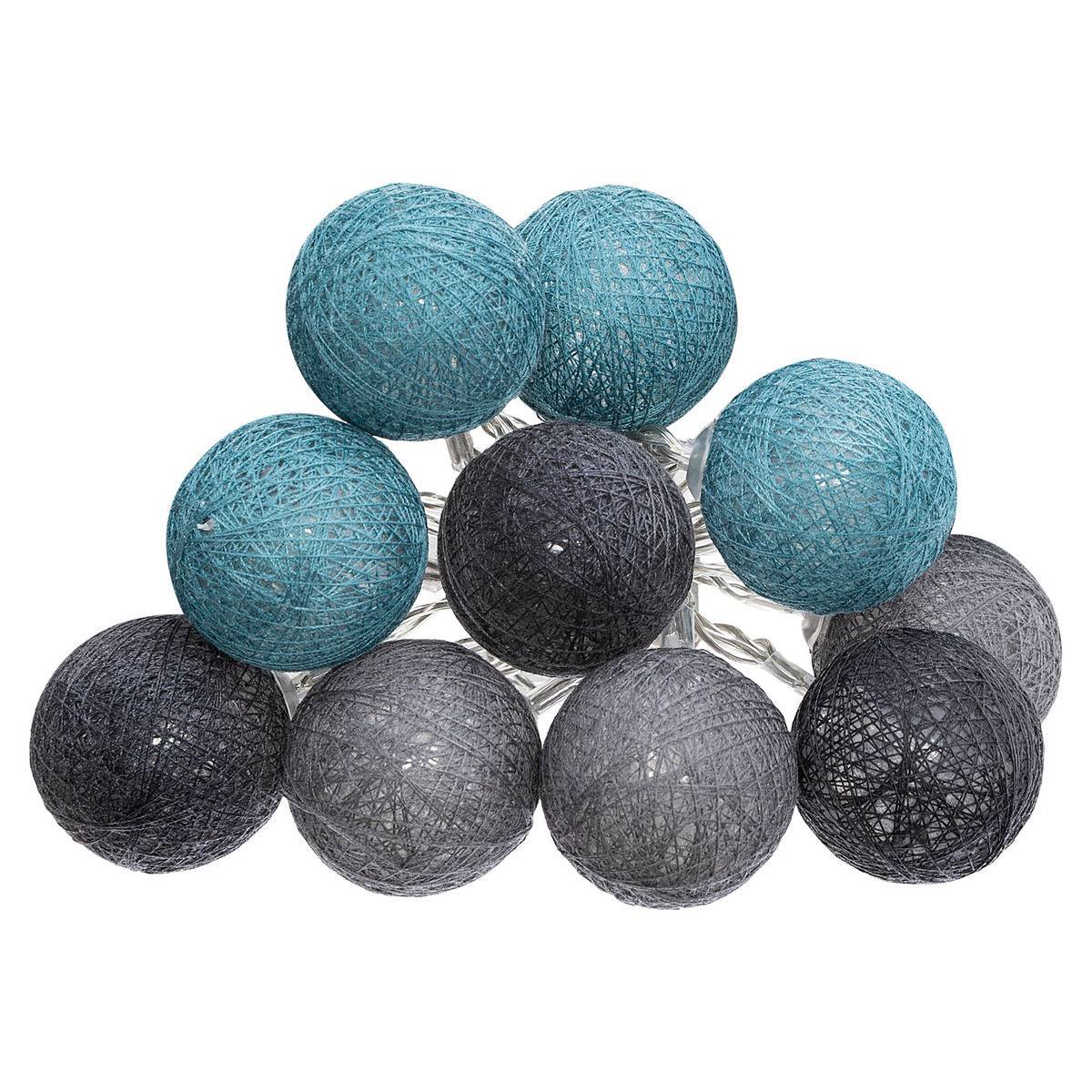 Atmosphera - Guirlande Led pile 10 boules "Winter" D6 - Atmosphera Créateur d'intérieur - Image 1