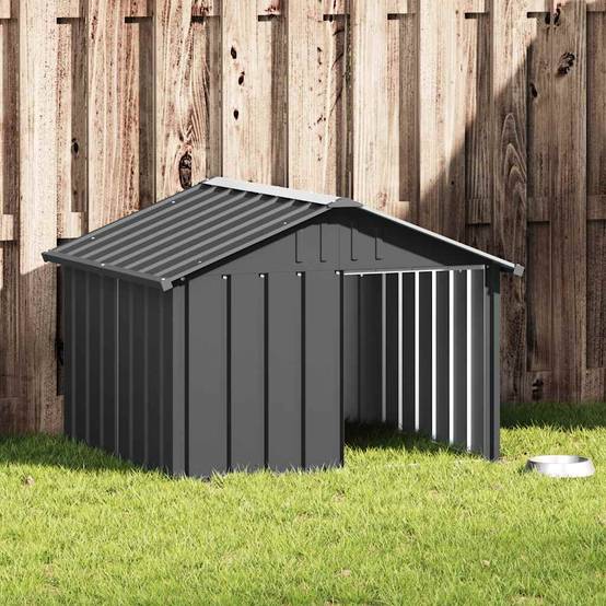 Vidaxl - Niche pour chien Anthracite 116,5x103x81,5 cm Acier galvanisé vidaXL 171540 - Image 1