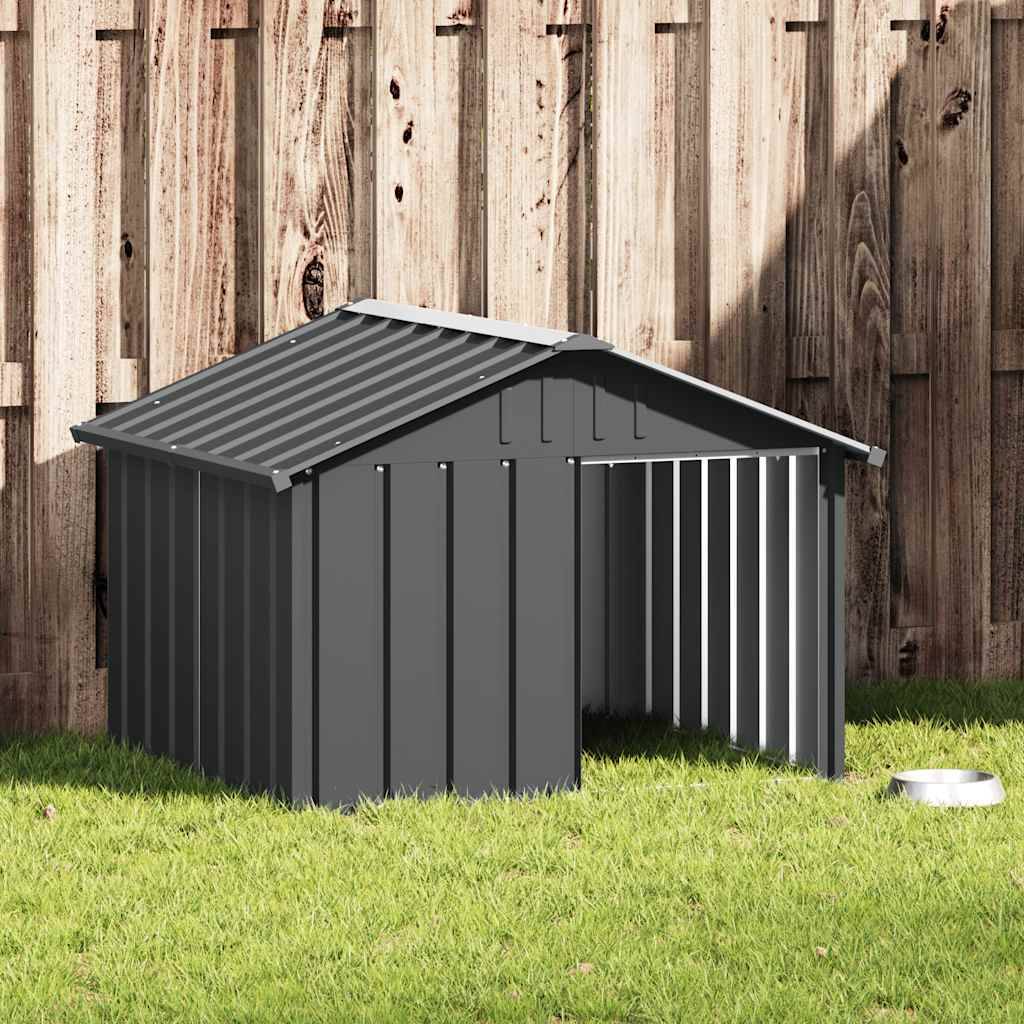 Vidaxl - Niche pour chien Anthracite 116,5x103x81,5 cm Acier galvanisé vidaXL 171540 - Image 1