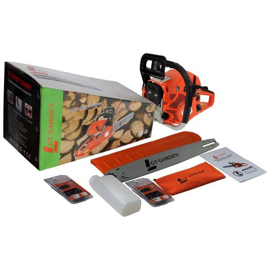 Gt Garden - Tronçonneuse thermique 62 cm3, 3.5 CV, guide 45 cm, 2 chaînes - GT GARDEN - Image 7