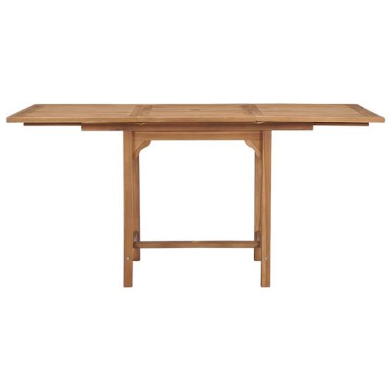 Table extensible d'extérieur - Table de jardin (110-160)x80x75 cm Teck solide - Image 5