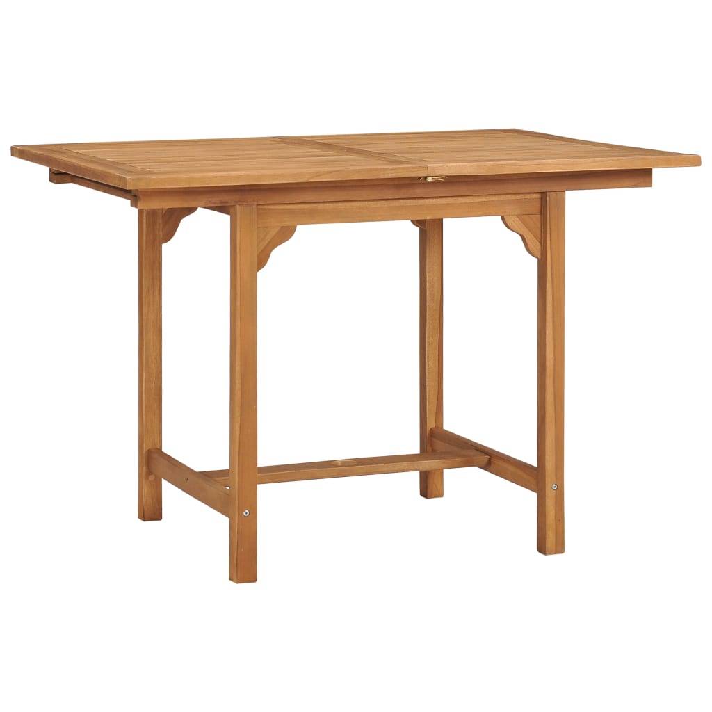 Table extensible d'extérieur - Table de jardin (110-160)x80x75 cm Teck solide - Image 3