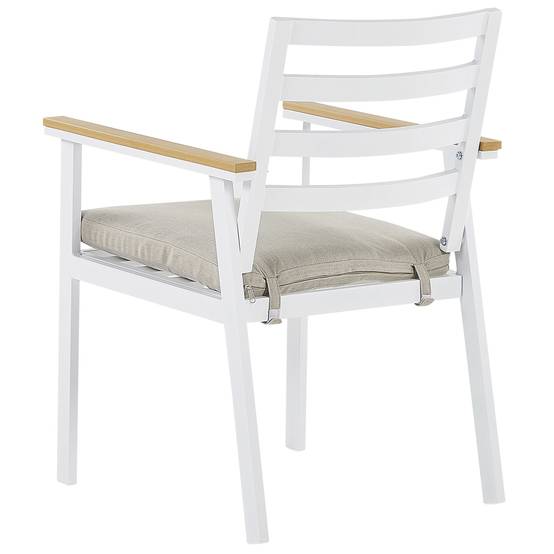 Beliani - Chaise de jardin Aluminium Beige CAVOLI - Beliani - Image 6