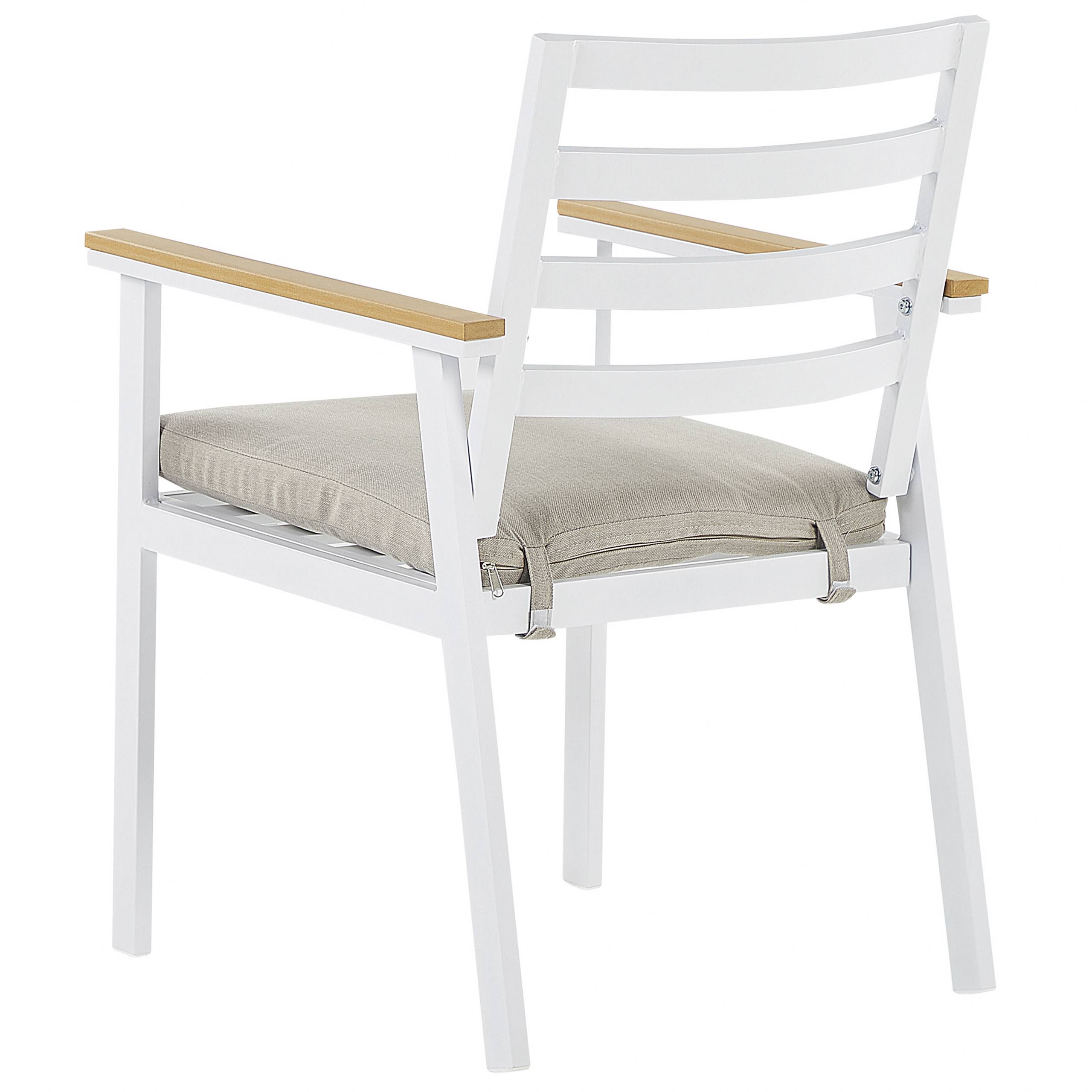 Beliani - Chaise de jardin Aluminium Beige CAVOLI - Beliani - Image 6