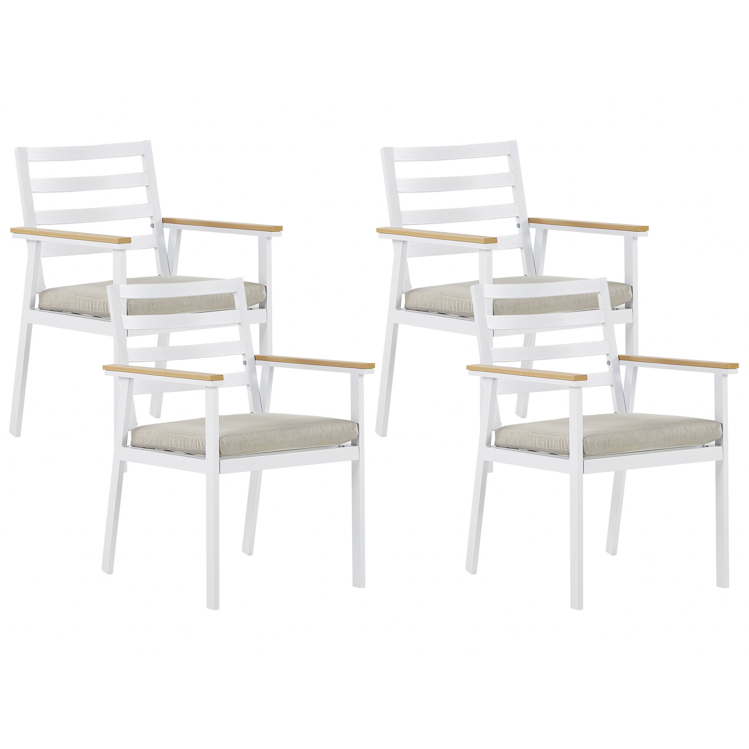 Beliani - Chaise de jardin Aluminium Beige CAVOLI - Beliani - Image 1