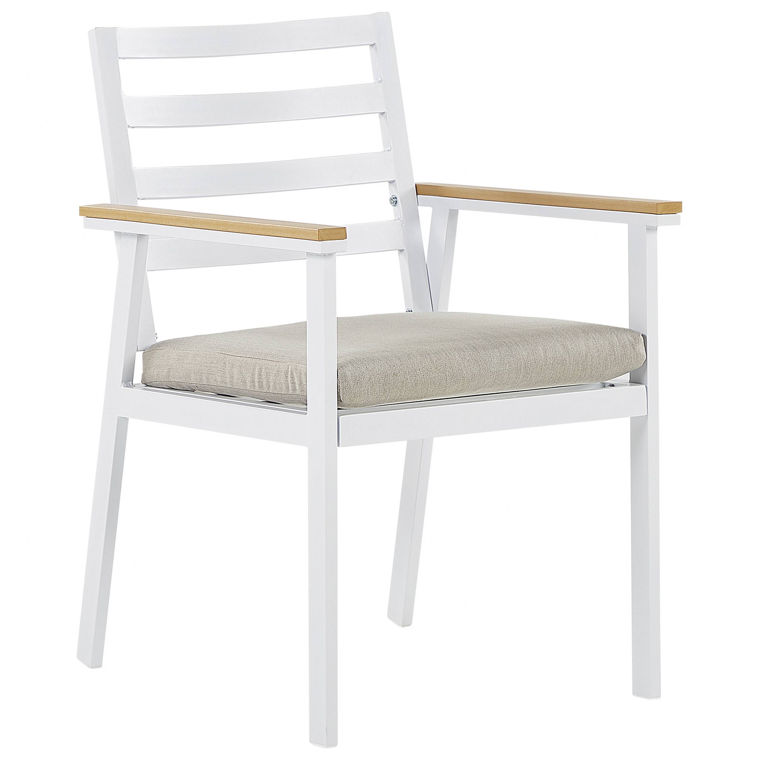 Beliani - Chaise de jardin Aluminium Beige CAVOLI - Beliani - Image 4