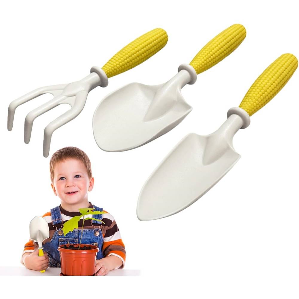 Kit jardinage enfant - Pelle + râteau plastique - Outils légers pour plantations - Living123 - Image 5