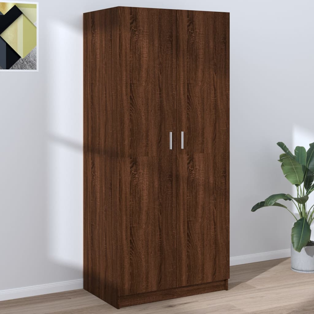 Vidaxl - Garde-robe Chêne marron 80x52x180 cm Bois d'ingénierie - vidaXL - Image 2