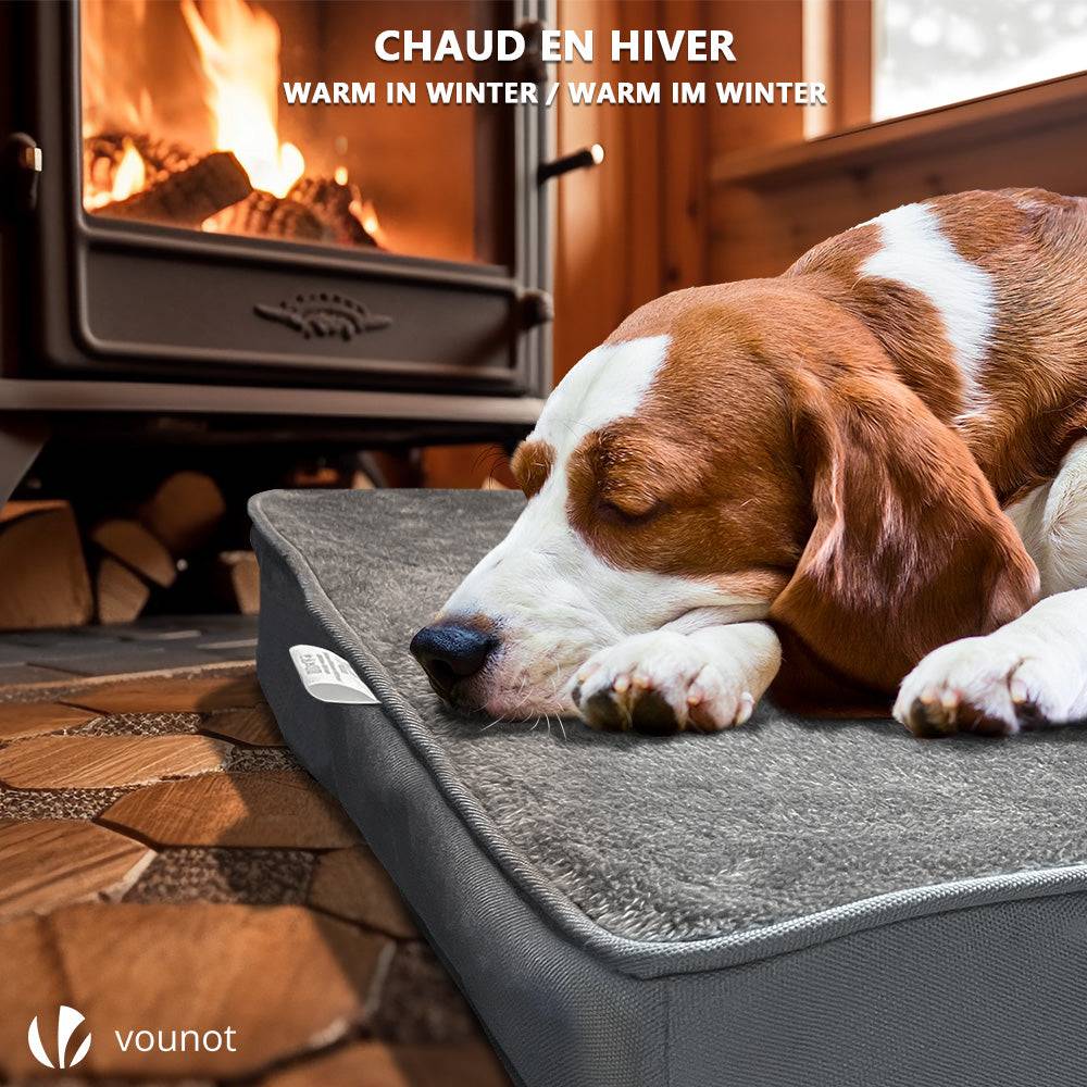 Vounot - Matelas panier pour chien avec tapis gel rafraichissant amovible 91x70x9cm - Image 2